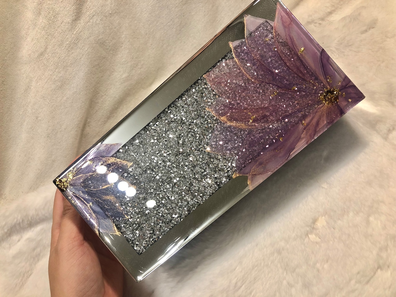 ガラス製クリスタルリモコン収納BOX