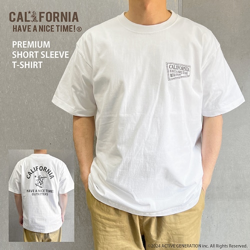 CALIFORNIA HAVE A NICE TIME! カリフォルニアハブアナイスタイム PREMIUM SHORT SLEEVE T-SHIRT ビッグシルエット カレッジ Tシャツ 6.2oz バックプリントT メンズ レディース カレッジプリント アメカジ スポーツ ブランド