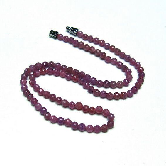 ルビー ネックレス 128面カット [M便 1/5] 113-332