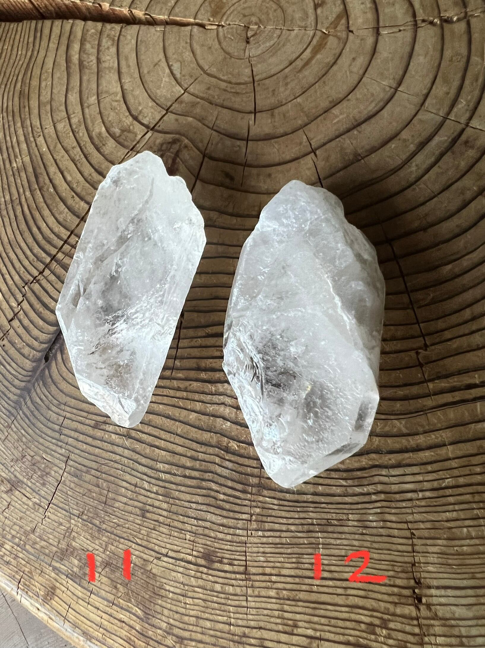 メディテーションのクリスタル【マントラカードとカンタン毎日瞑想のカード付】 11と12 ブラジル産 60g前後