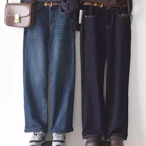 2色/ベルト付きデニムパンツ ・10010 2色/ベルト付きデニムパンツ ・10010