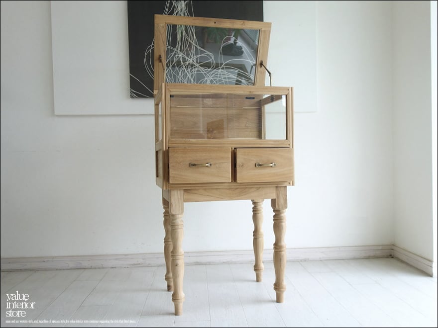 「 T様 サイズオーダーケース 」チーク無垢材 コレクションケースNU ガラスショーケース 什器 飾り棚 展示ケース ディスプレイケース 銘木家具