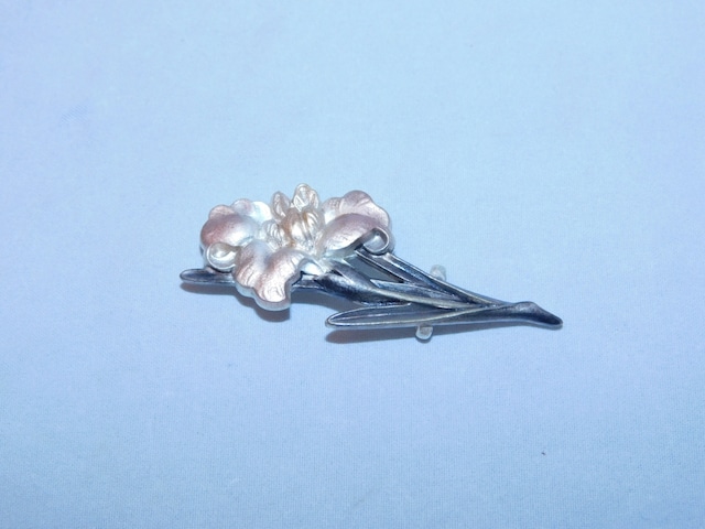 牡丹珊瑚帯留 peony coral work Obi sash clip(No5)