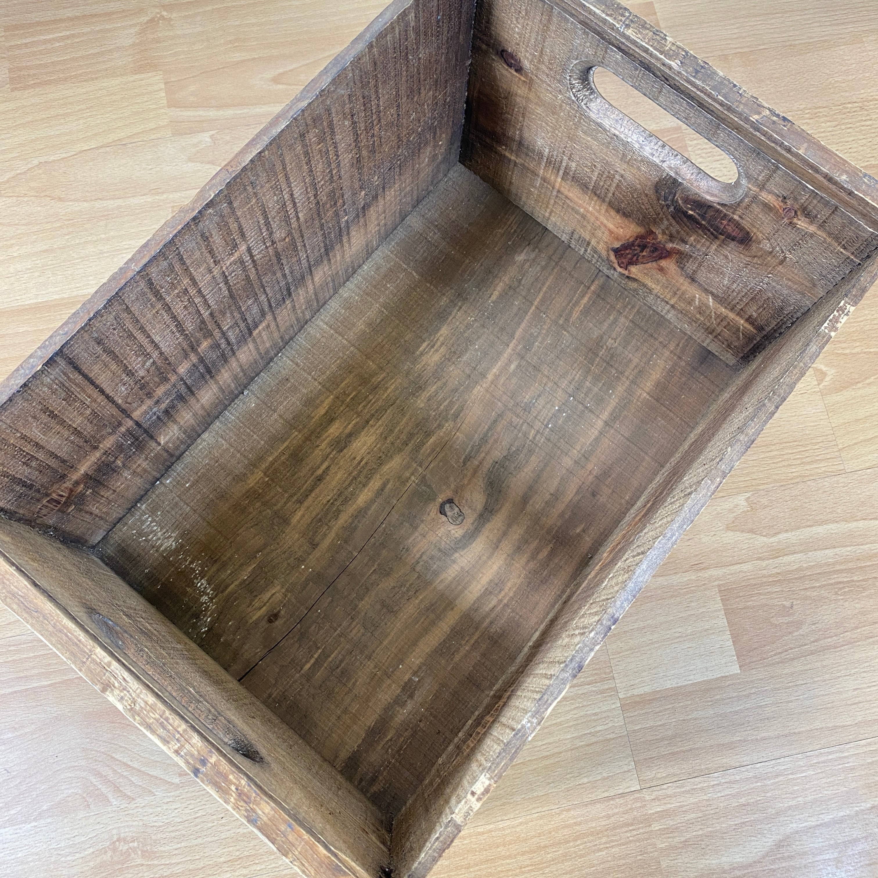 1098 ビンテージ 蓋付き 木箱 収納ボックス キャンプギア