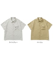 ジップポケットオーバーサイズ半袖シャツ S0477