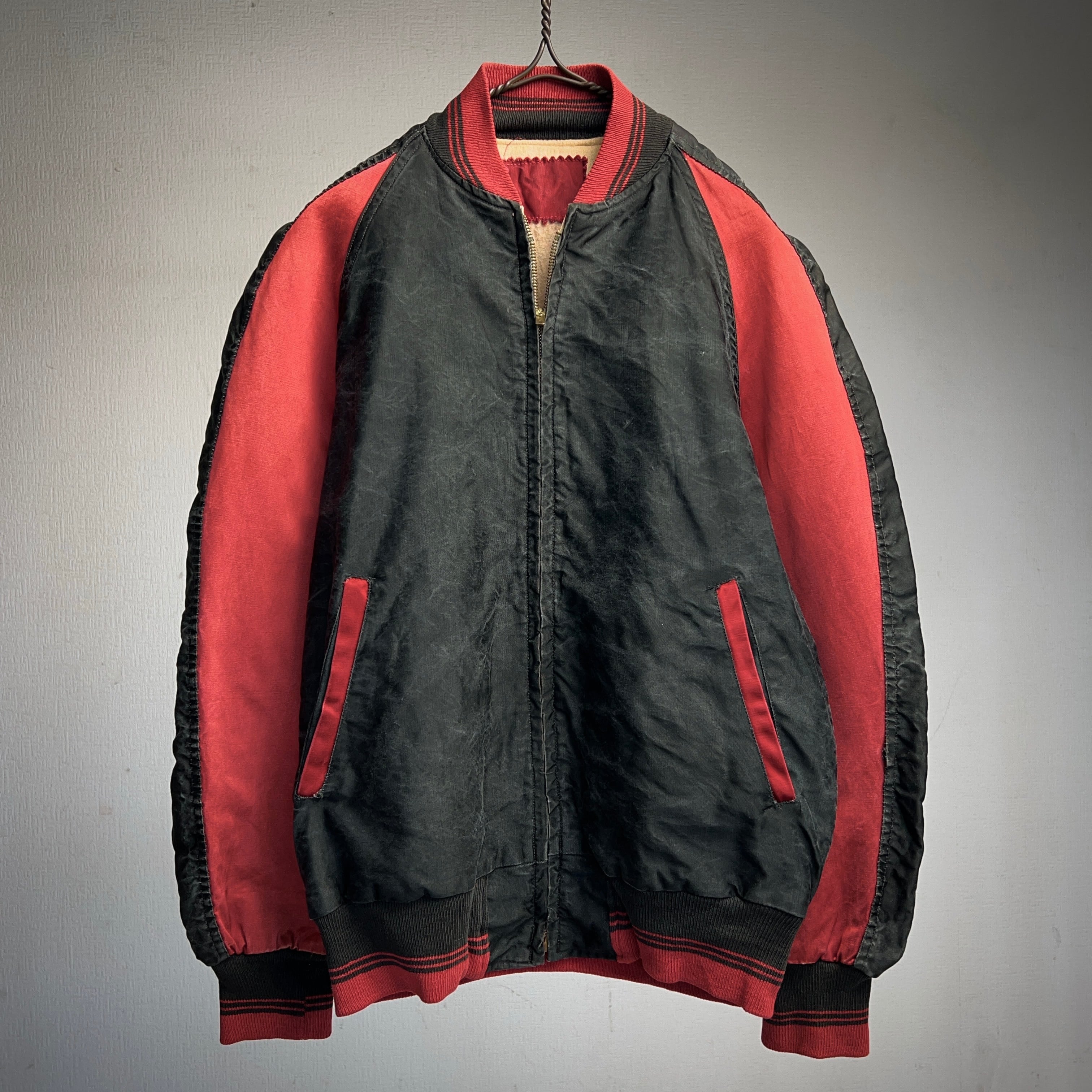 1950's COTTON SATIN STADIUM JACKET 50年代 コットン サテン