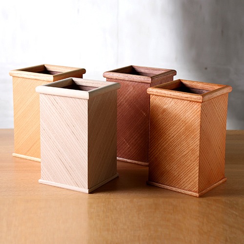 桐柾目　くず入れ　W168×D168×H270