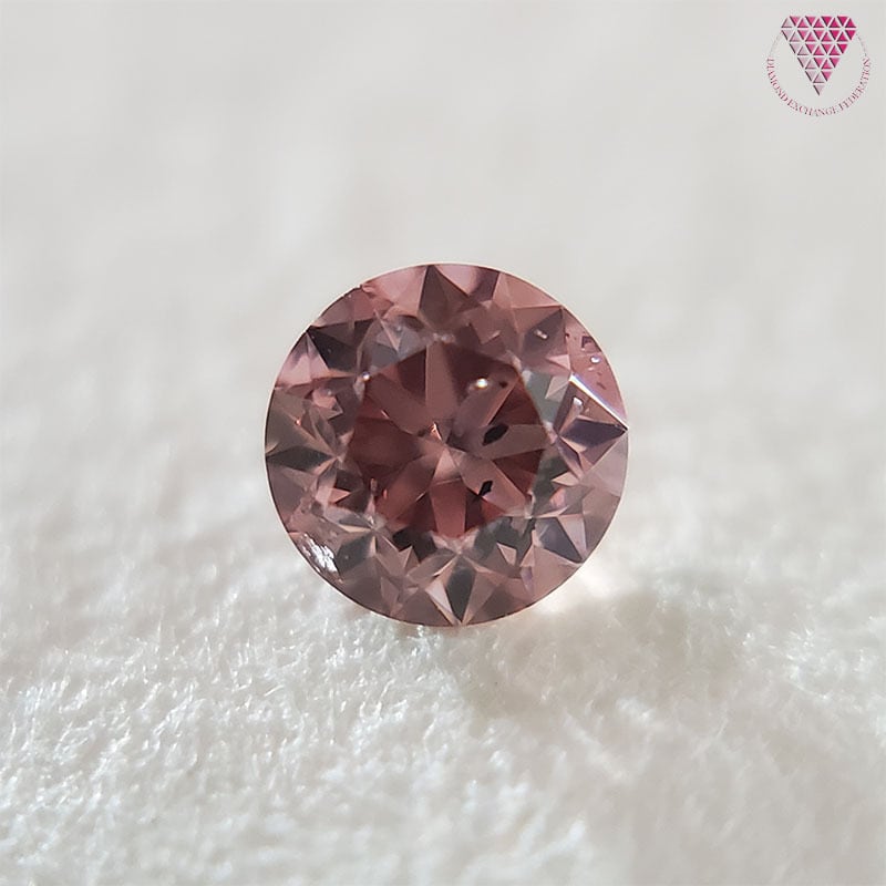 0.100ct Fancy Deep Orangy Pink SI2 CGL 天然 ピンク ダイヤモンド ルース ラウンド | DIAMOND  EXCHANGE FEDERATION