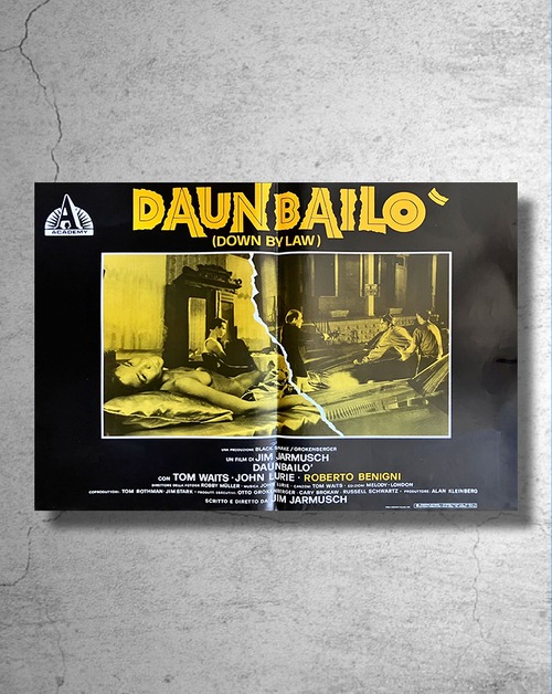 ジム・ジャームッシュ監督映画 『ダウン・バイ・ロー』希少なイタリア版ポスターc