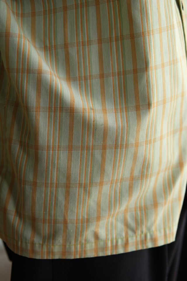 Utah/70's "TEXMAN" polyester cotton open collar shirt