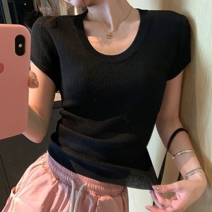 Short Sleeve Knit Tops 501480
