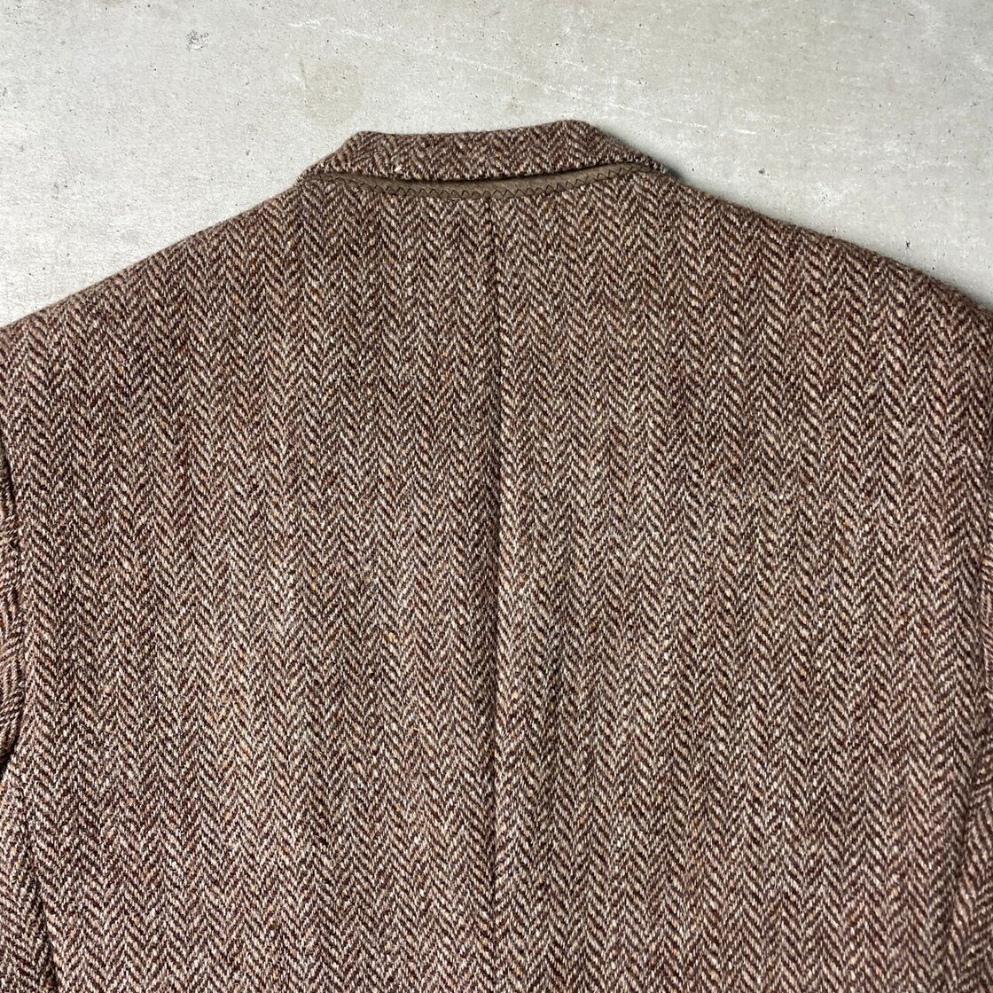 80年代 USA製 HARRIS TWEED ハリスツイード ウールテーラード 