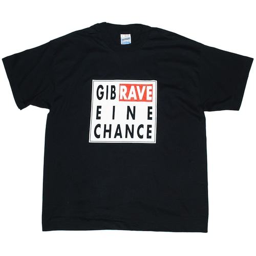 90s German vintage 『RAVE』 T-shirt *deadstock