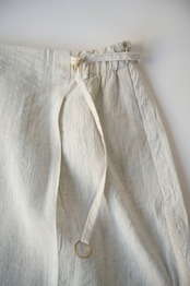 【suie】Bamboo linen skirt/バンブーリネンスリットスカート(シルバーグレー)
