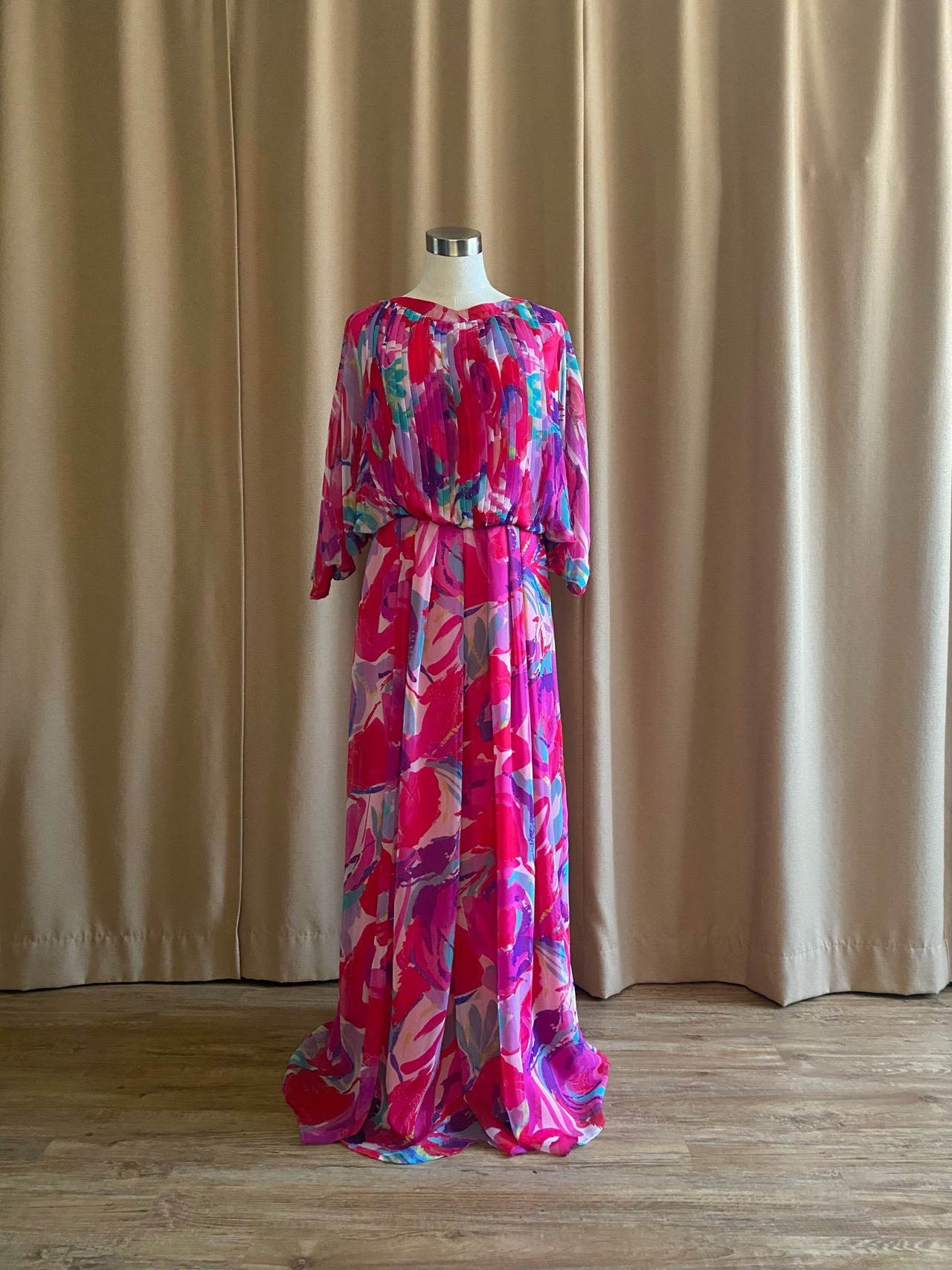 artistic flower import maxi dress-4196-6