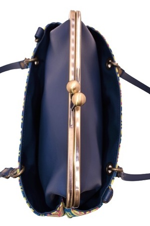 [JERI MARL] ゴブラン織り ショルダーバッグ (リーフ) 工房 手作り 日本製 エコパッケージ MX-0039-328