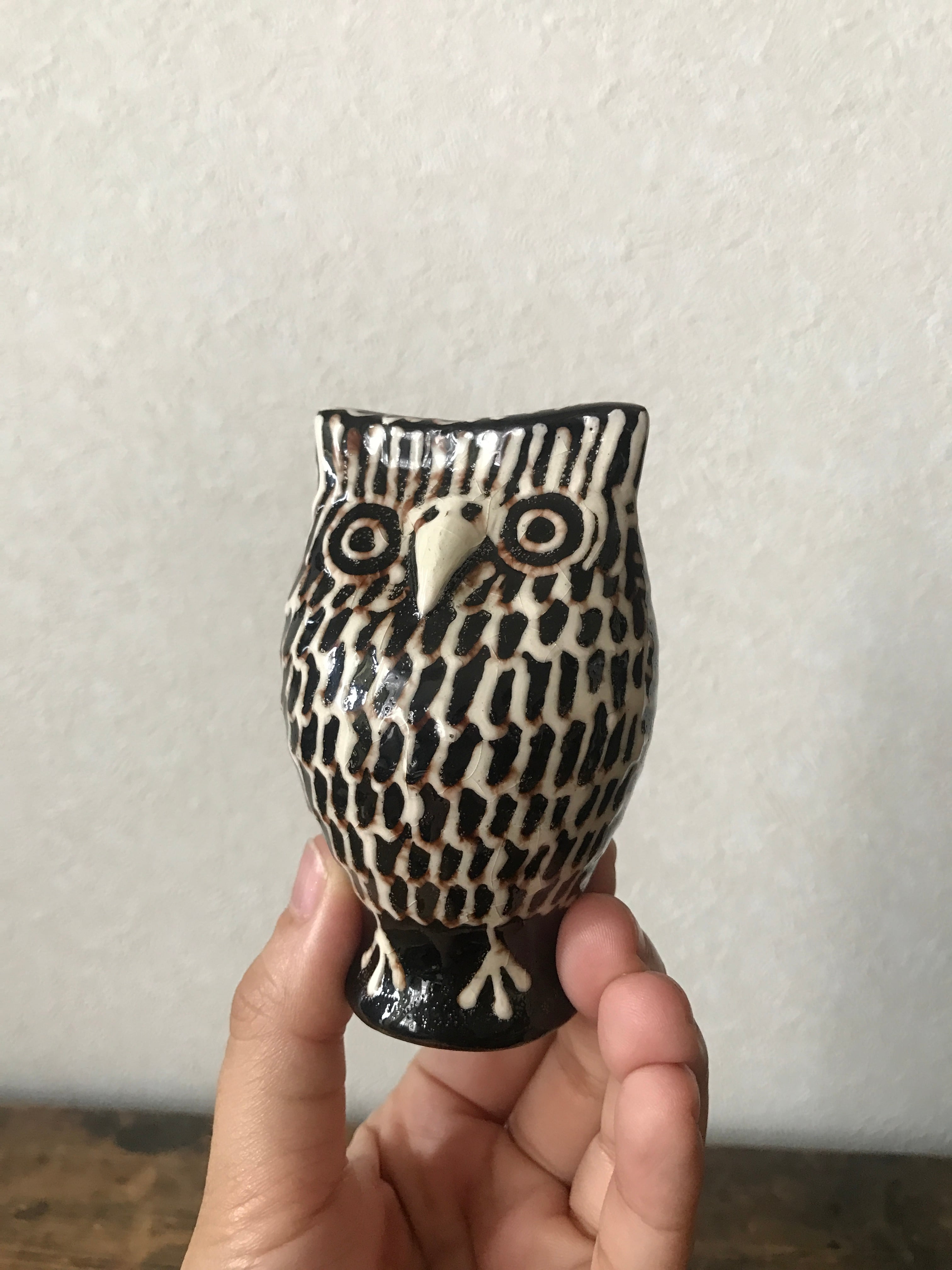 リトアニアの陶器のフクロウの笛 | tsuitachi craft&brocante