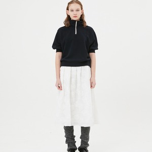 [MOONSUN] Half Sleeve Zip Up Sweatshirt / Navy 正規品 韓国ブランド 韓国ファッション 韓国代行 ブランド トップス