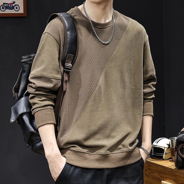 パッチワークデザインプルオーバー　D0111