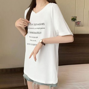 ロゴ Tシャツ レディース 春夏 韓国 半袖 トップス おしゃれ 大人 カジュアル アメカジ ストリートファッション カットソー ロゴT オーバーサイズ ゆったり 大人可愛い 大人女子 [LS-CET024]