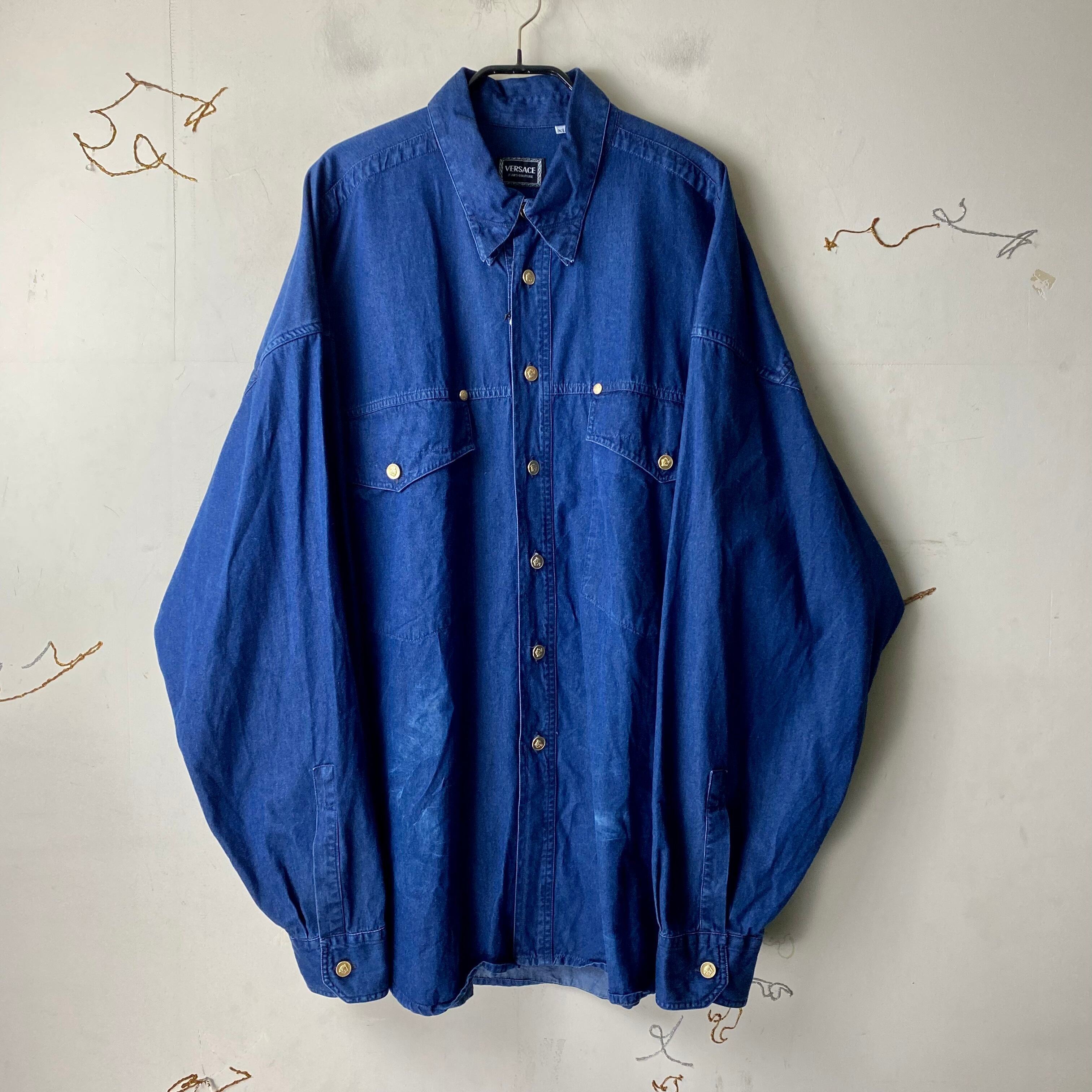 vintage VERSACE JEANS COUTURE oversized denim shirt | NOIR ONLINE