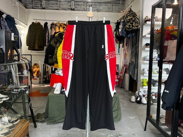 SAPEur × FR2 TRACK PANT BLACK/RED XXL 67217