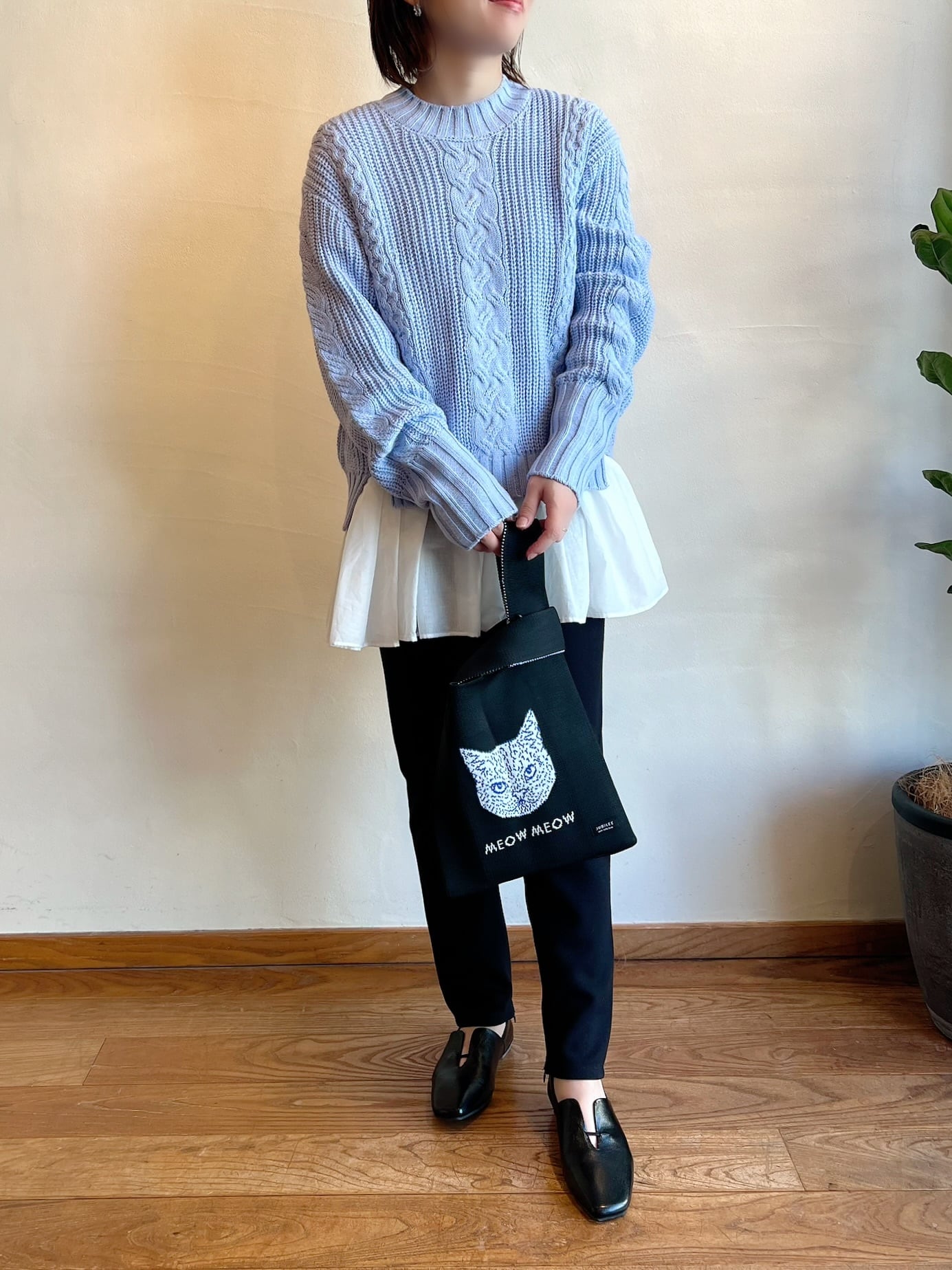 Dignite collier / ケーブルニットセットプルオーバー | anouk