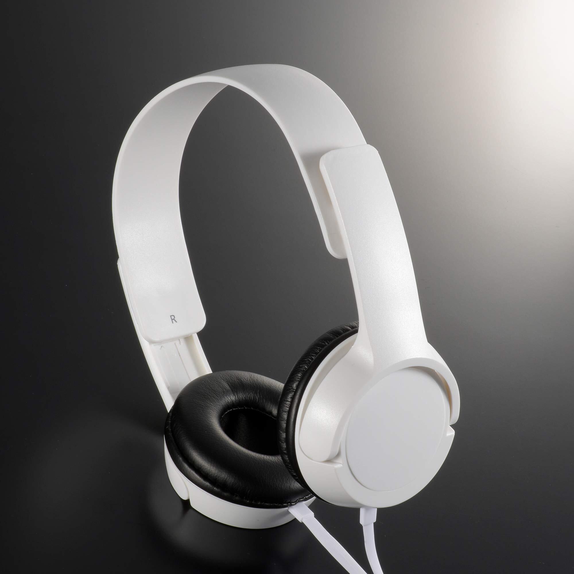 オーム電機 AudioComm ステレオヘッドホンH125 ホワイト HP-H125N-W 03-2280 OHM | BASE SHOP