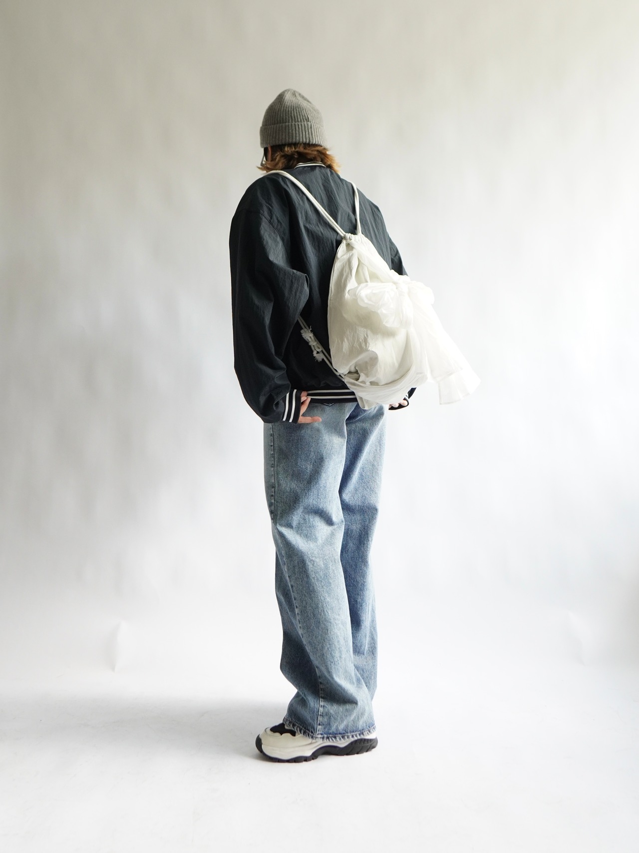 Design ナイロンビッグプルオーバー PO／Navy