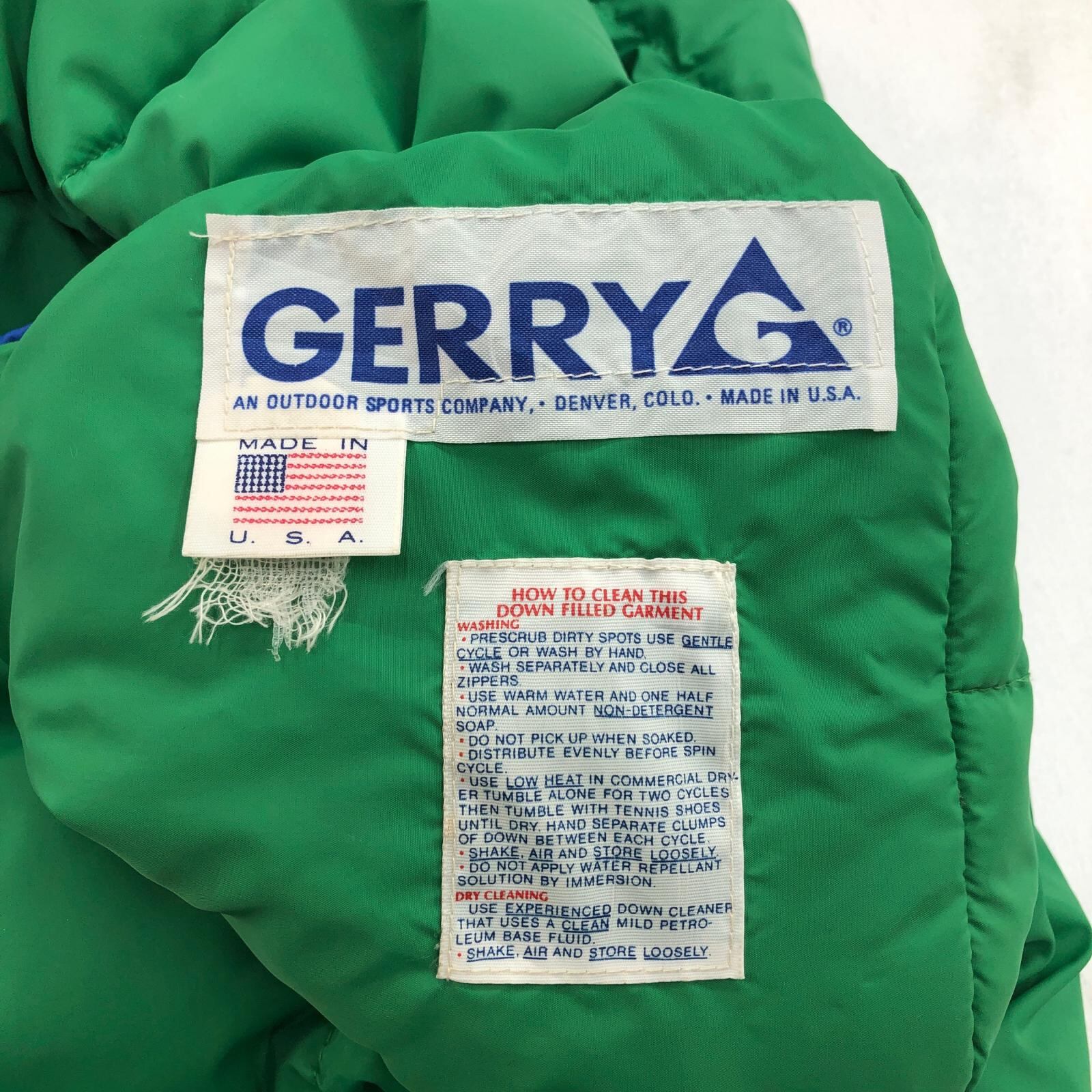 GERRY ジェリー 80年代 USA製 白タグ ダウンベスト リバーシブル