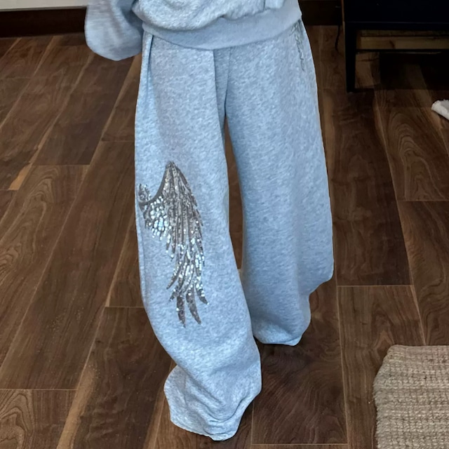 wing-motif sweat pants　ウイングモチーフスウェットパンツ　J2130