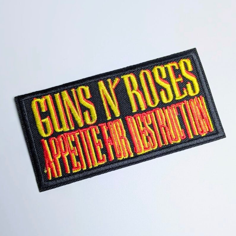 送料無料! ★刺繍アイロンワッペン★【 Guns N' Roses / GN'R(ガンズアンドローゼズ)】 〚アメリカン雑貨 アメトイ〛