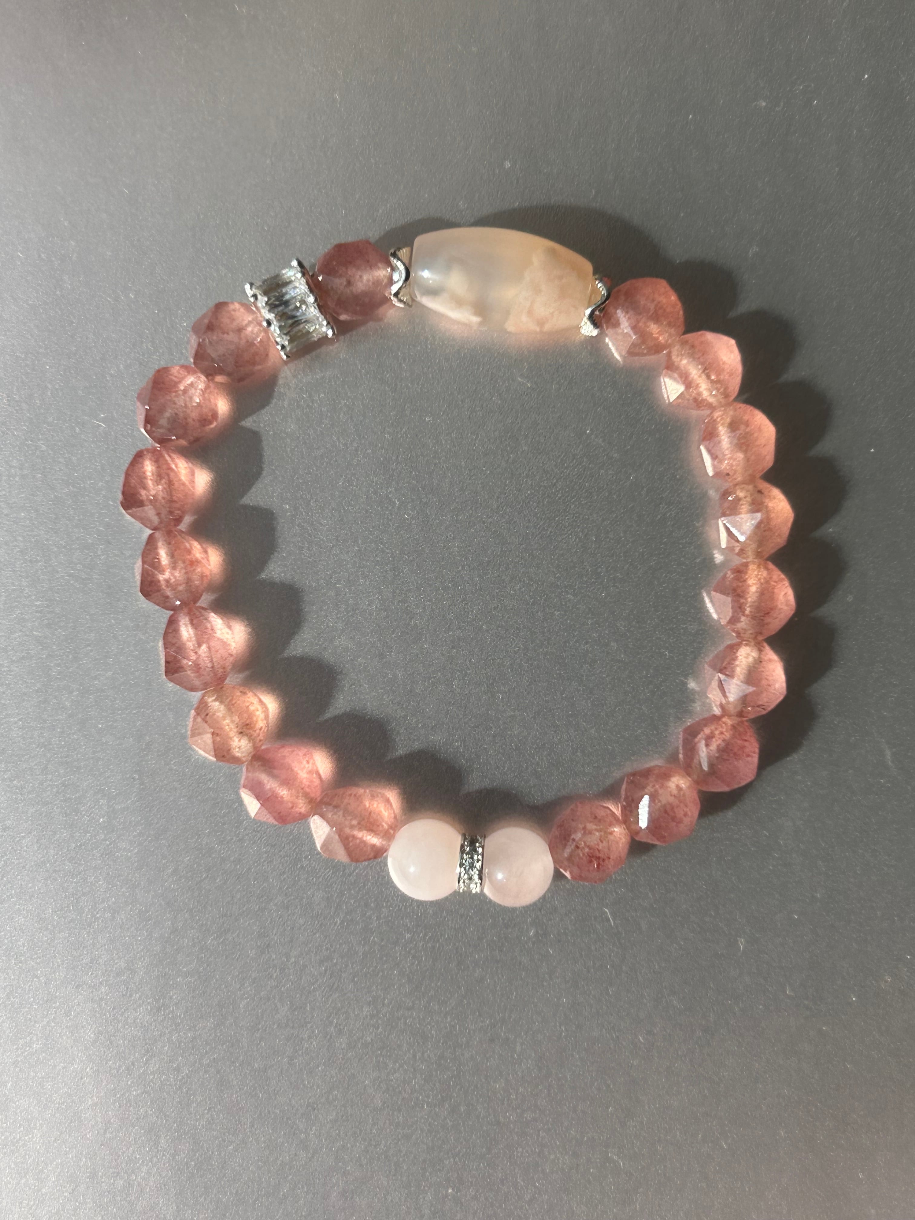 ロマンチックいちご桜｜桜瑪瑙×ストロベリークォーツの満開デザイン