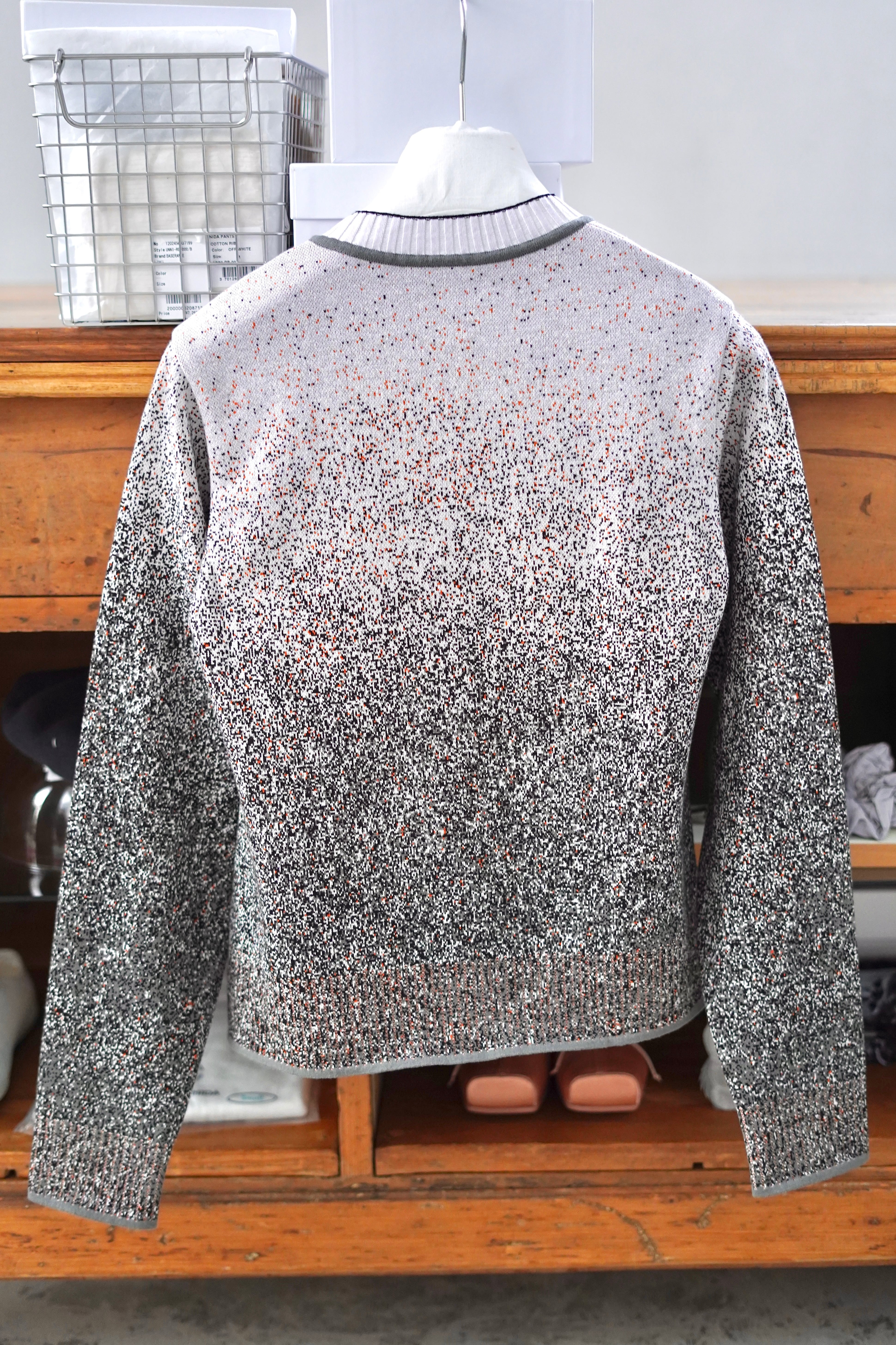Mame Kurogouchi / Floral Jacquard Graphic Knit Cardigan ( GREEN