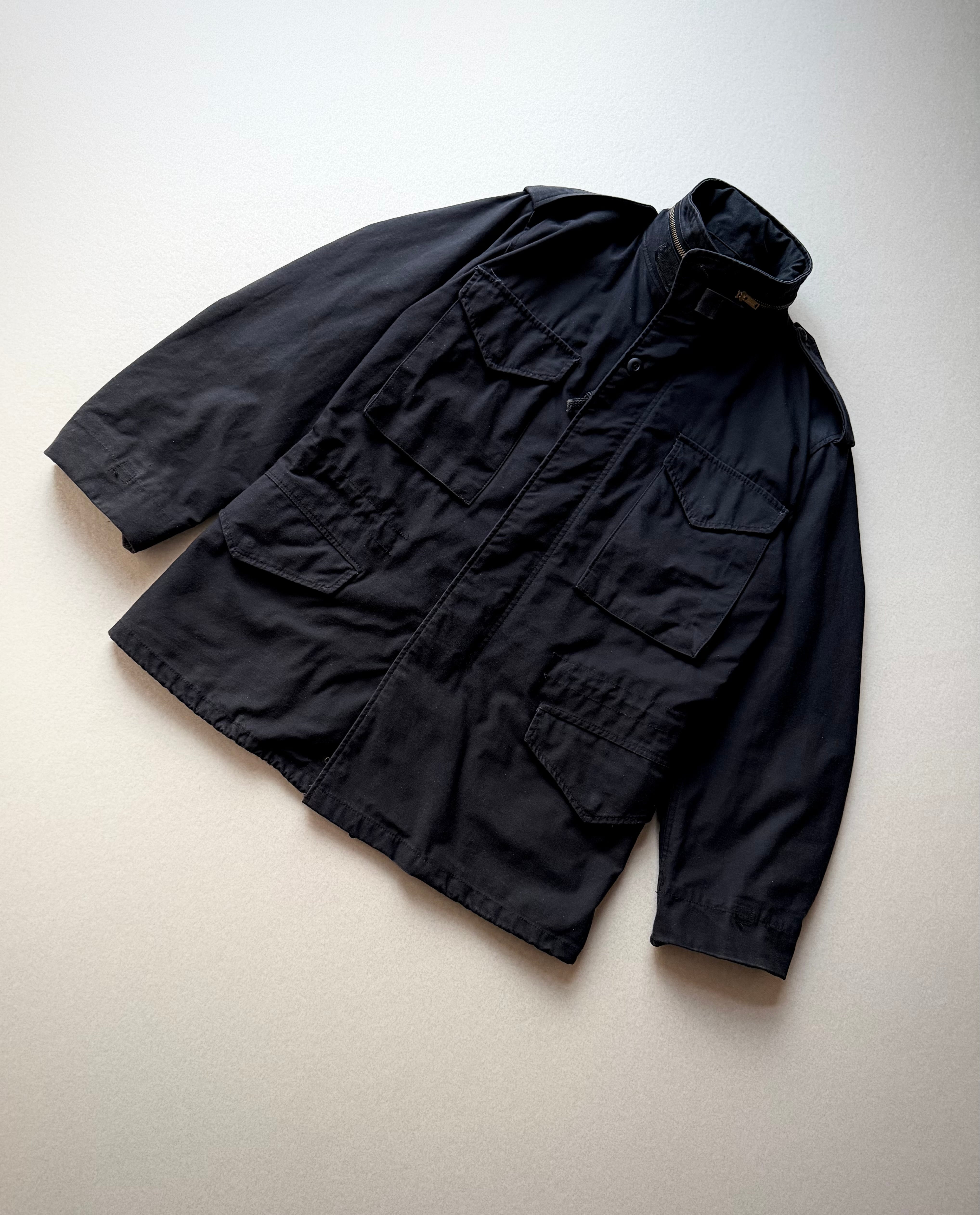 90s USA製 “ ALPHA ” M-65 FIELD JACKET BLACK OLD VINTAGE アメリカ製