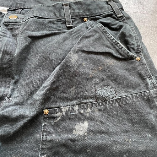 メキシコ製 ブラック ダブルニー Carhartt B136 BLK 42×34 詳細写真13