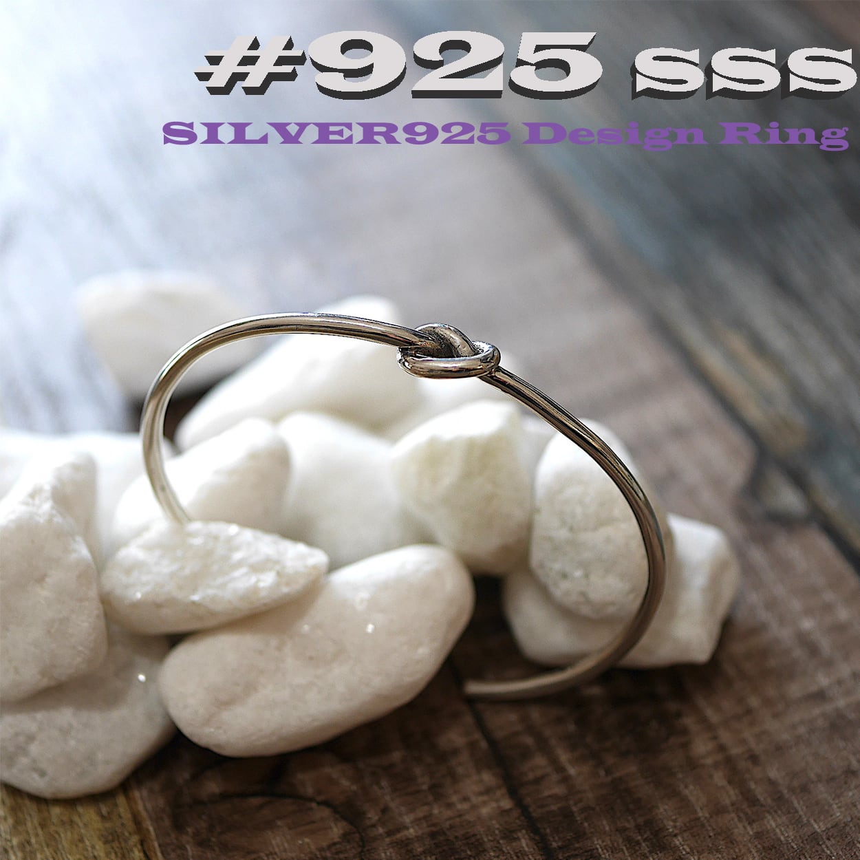 サイズ調整可能シルバー925ユニセックスデザインバングル【B3】 | #925SSS