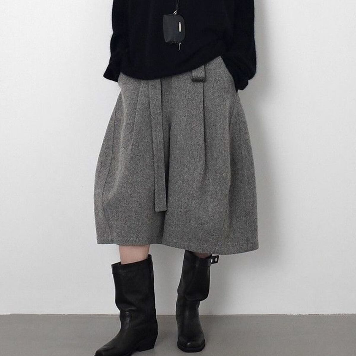 Midi-Length Volume Culottes ch0339