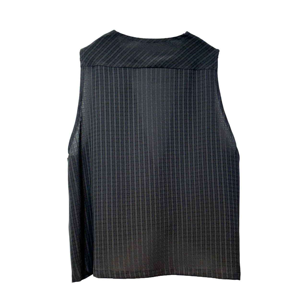 【最新作】からみシアチェックベスト【264-9107】Sheer check vest