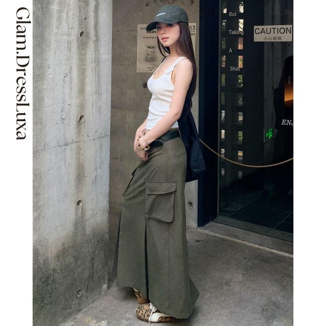 Urban Cargo スリットロングスカート_S56