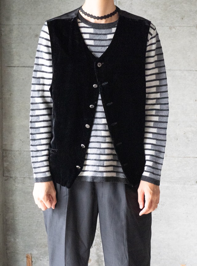 "MARC BAXIS" 1990s Velvet vest