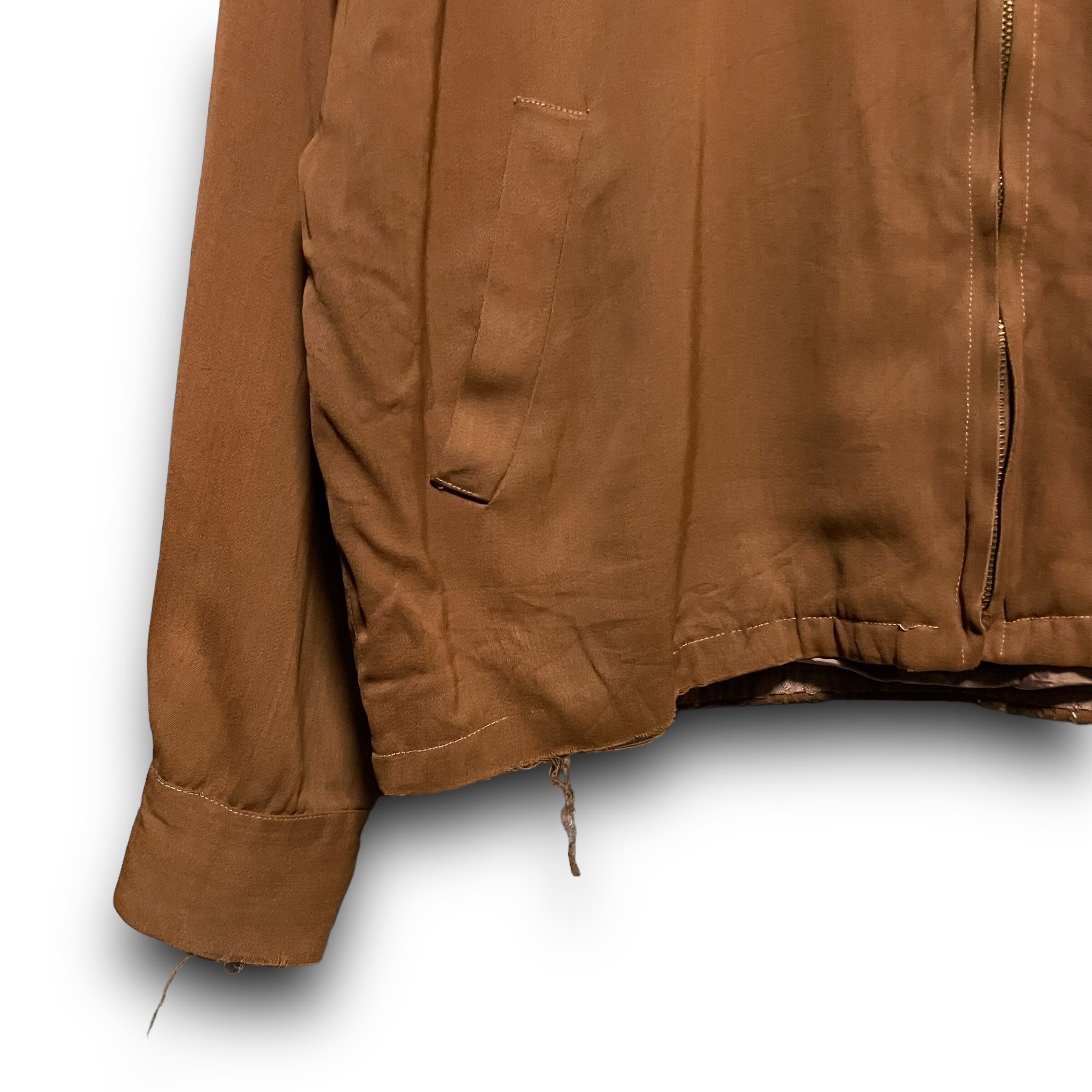 L】【50〜60年代】Lakeshire CONMARジップ ヴィンテージ レーヨン 