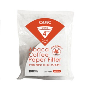 CAFEC アバカ 円すい コーヒーフィルター  AC4-100W