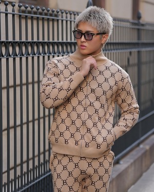 BELINDA MONOGRAM ZIP JACKET【BB25024】