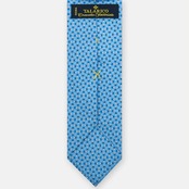 3-Fold Silk Tie, Micro Pattern, Light Blue - T56216S