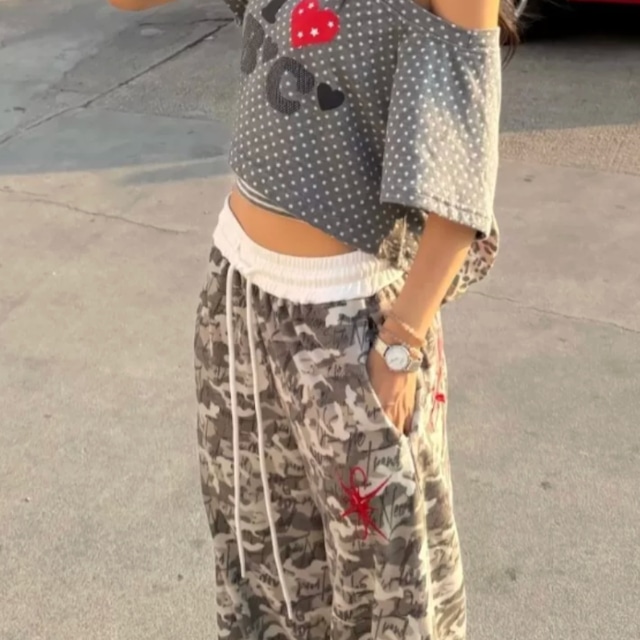 back logo camouflage pants　バックロゴ迷彩パンツ　J2074