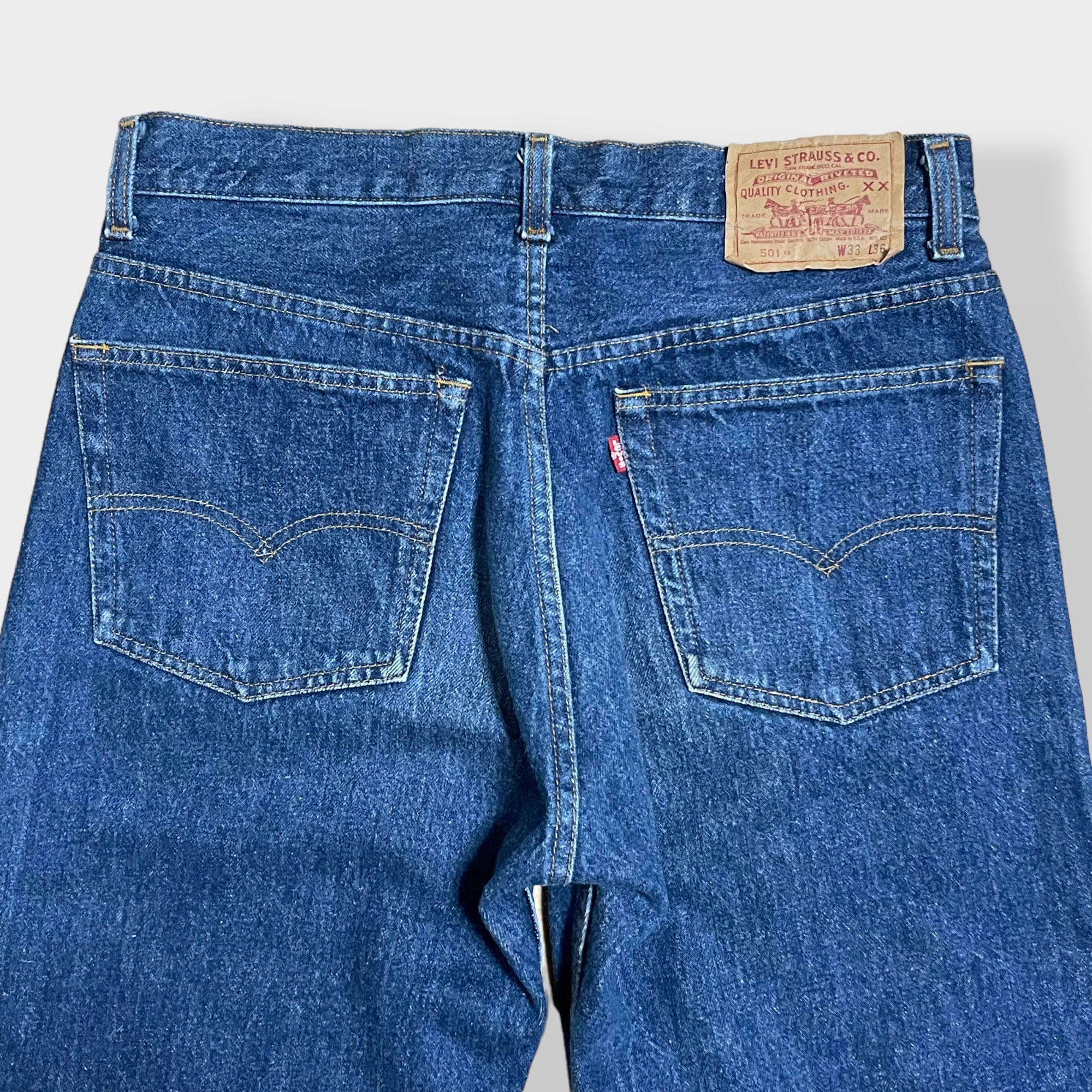 直営ストア Levi's 501 USA製 刻印555 バレンシア製 ペイントデニム