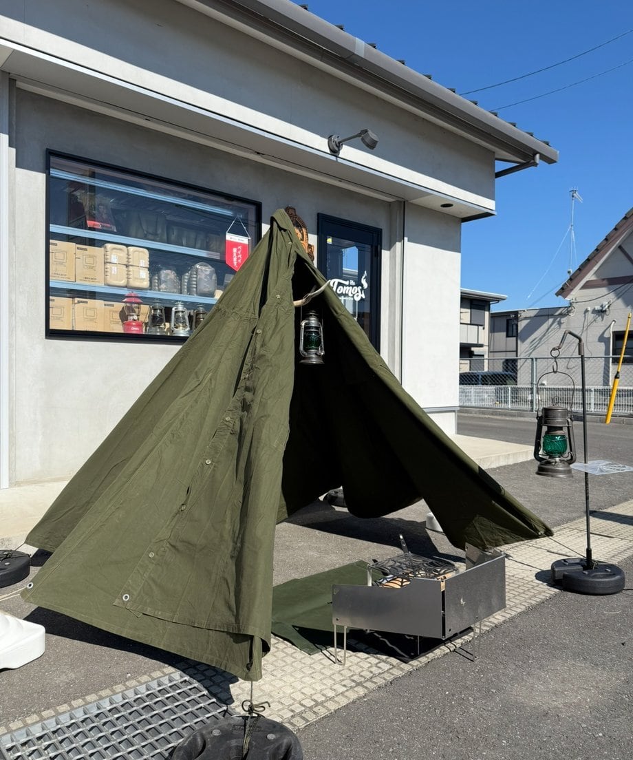 軍幕ポーランド軍ポンチョテント 1枚バラ | ヴィンテージランタン＆軍