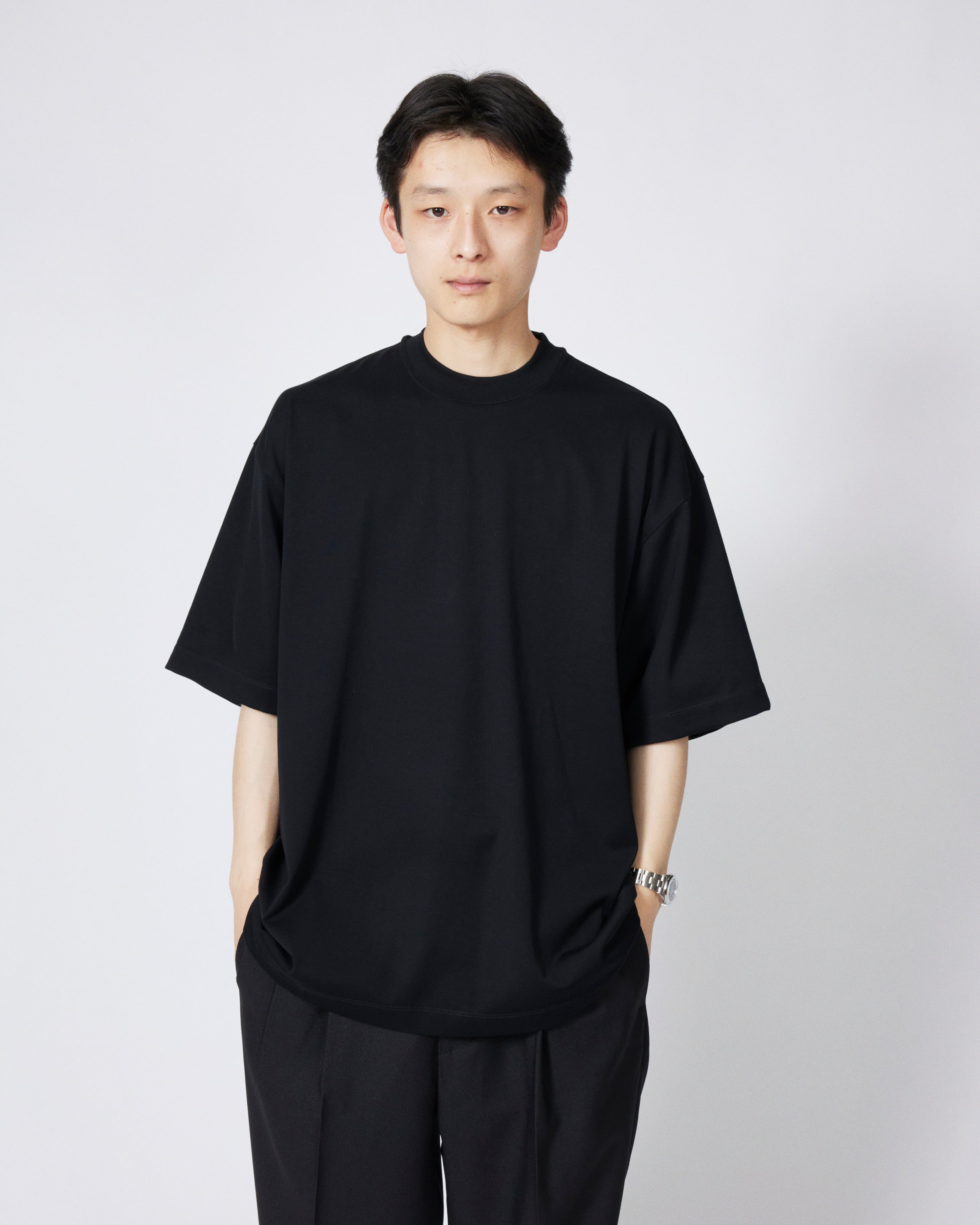 everyone luxury cotton short sleeve tee shirt (BLACK) | everyone