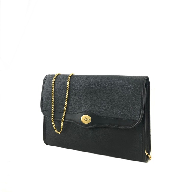Christian Dior クリスチャン ディオール ハニカム PVC チェーン ショルダーバッグ ハンドバッグ ブラック fm82u8